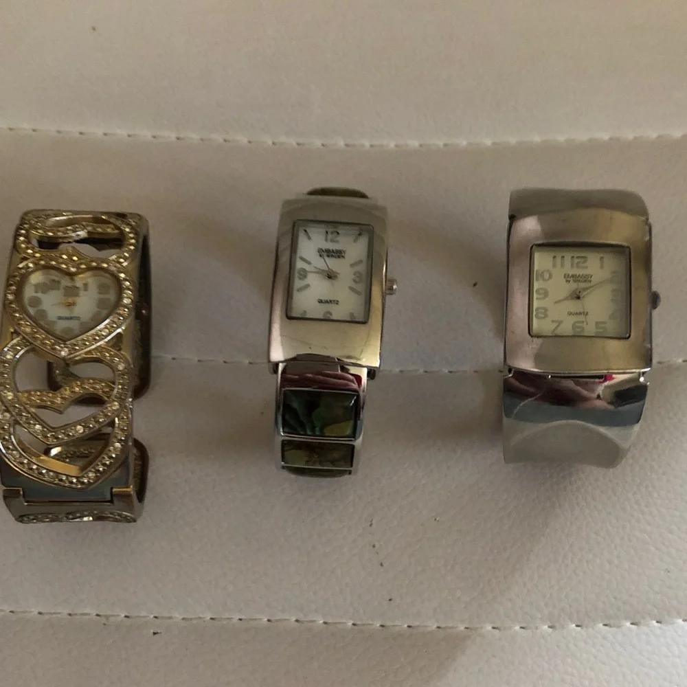 Bass Women's Silver Tone Rectangular Bracelet Watch